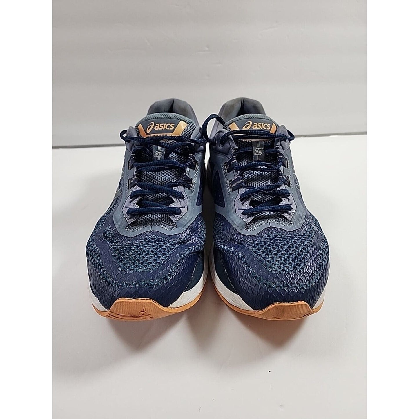 Asics Shoes Mens Size 10.5 GT-2000 6 Navy Orange Low Top Running Sneakers