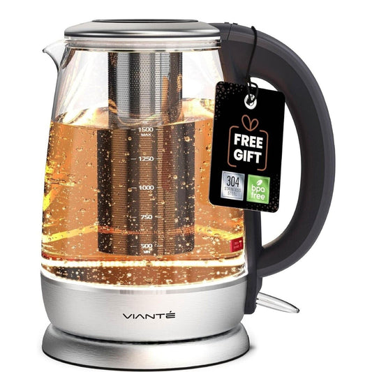 Electric Tea Kettle with Removable Infuser for Loose Leaf or Tea Bags - Vianté