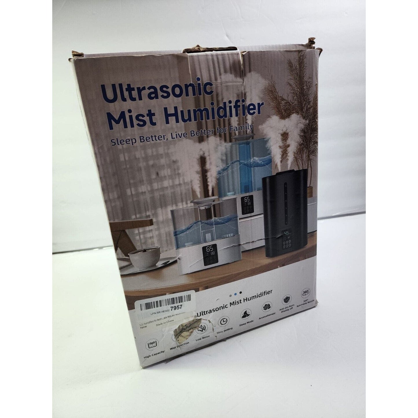 5.4L Ultrasonic Mist Humidifier, Digital, Black, Brand-NEW - Coolfiqu